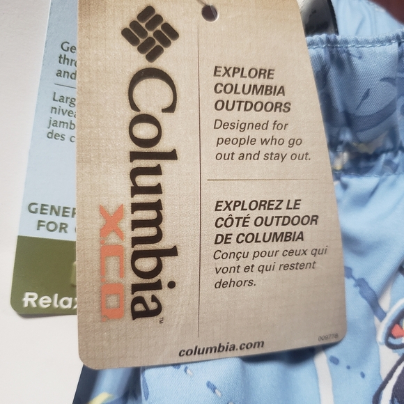 Columbia XCO Mens Blue Printed Shorts XL New with Tags - Picture 9 of 11